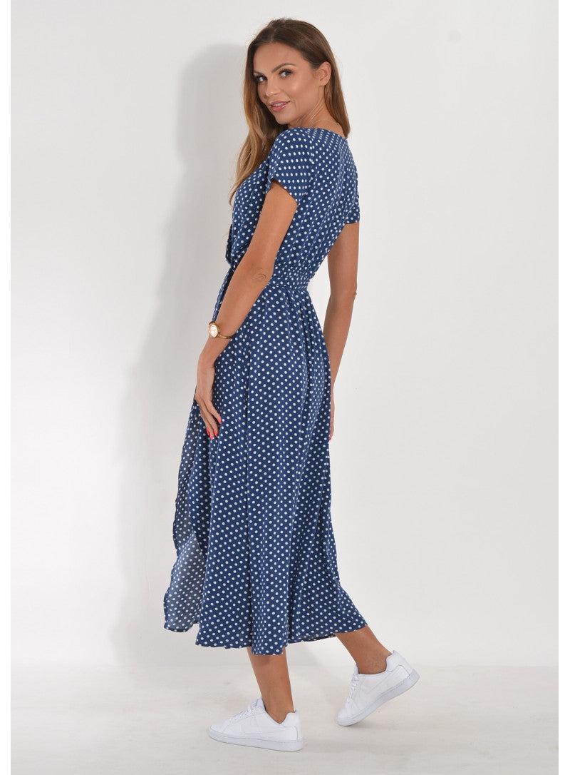 Elena – Wickeloptik Damen-Midikleid