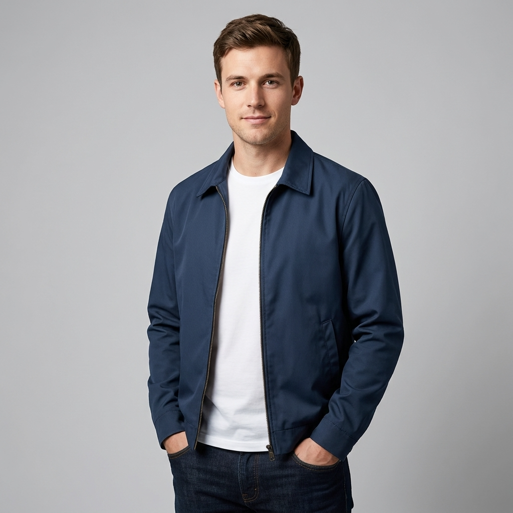 Elegante Slim-Fit Herrenjacke mit Reißverschluss von J&B - 4 - Annoboutique