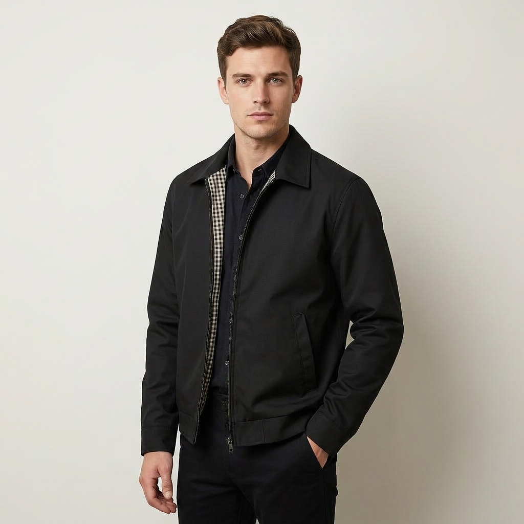 Elegante Slim-Fit Herrenjacke mit Reißverschluss von J&B - 6 - Annoboutique