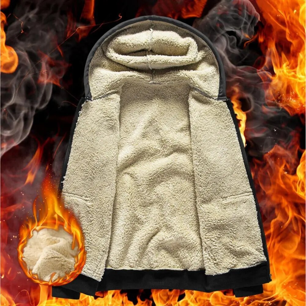 Matthias - Herren Fleecejacke mit dicker Teddyfütterung