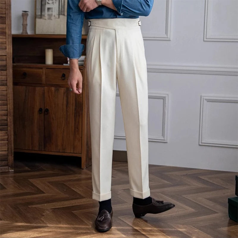 Paul – Elegante Stoffhose Mit Bundfalten