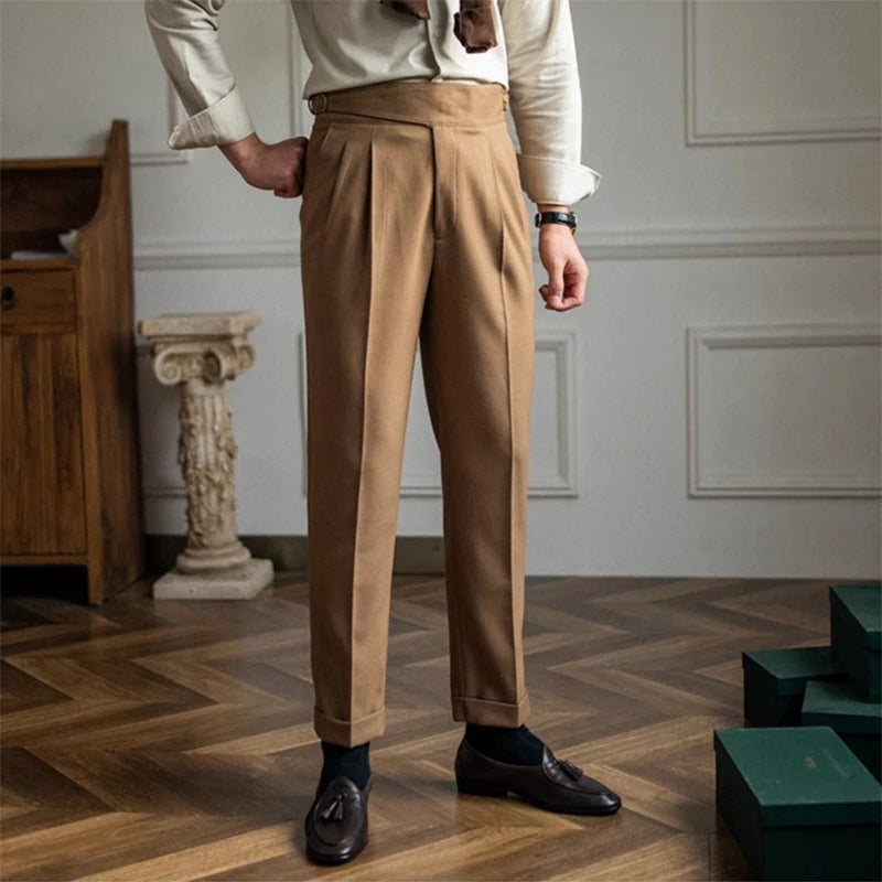 Paul – Elegante Stoffhose Mit Bundfalten