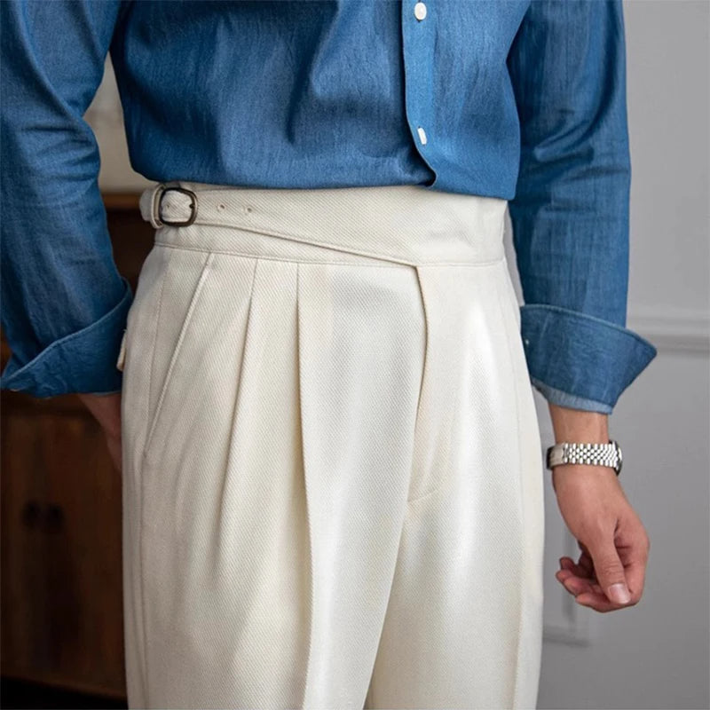 Paul – Elegante Stoffhose Mit Bundfalten