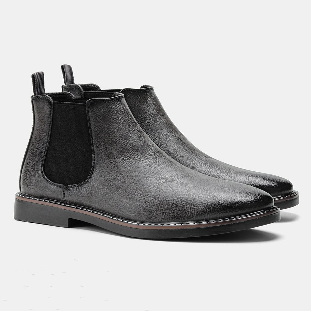 Braune Chelsea Boots für Herren mit flexiblen Einsätzen - J&B - 4 - Annoboutique