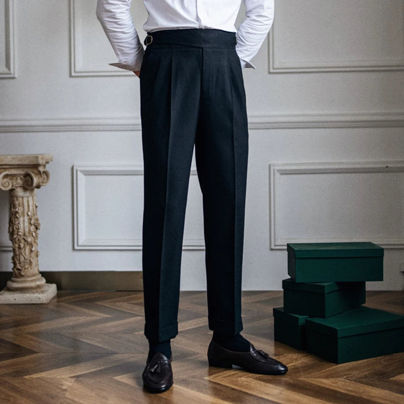Paul – Elegante Stoffhose Mit Bundfalten