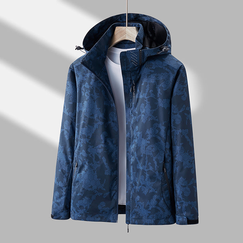 Damen Windjacke mit Kapuze in floralem Stil - J&B - 5 - Annoboutique