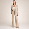 Elegantes Damen-Set: Figurbetonter Blazer und Weithosen - J&B - 1 - Annoboutique