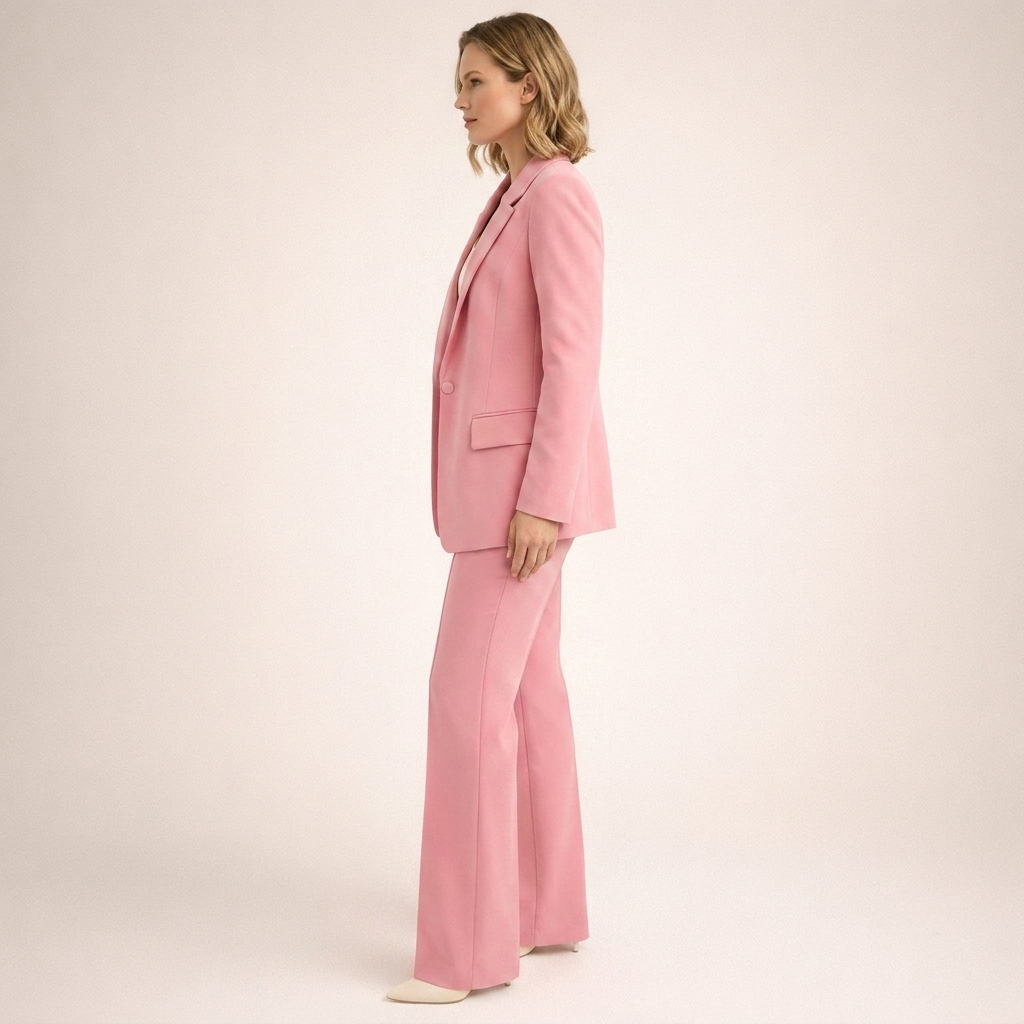 Elegantes Damen-Set: Figurbetonter Blazer und Weithosen - J&B - 15 - Annoboutique