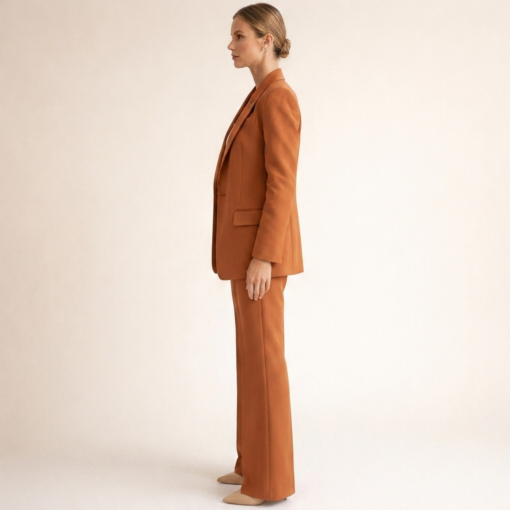 Elegantes Damen-Set: Figurbetonter Blazer und Weithosen - J&B - 18 - Annoboutique