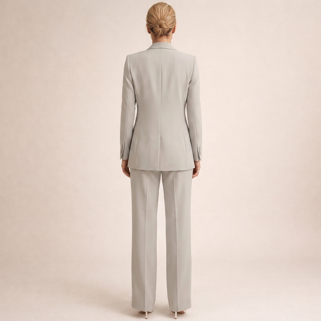 Elegantes Damen-Set: Figurbetonter Blazer und Weithosen - J&B - 9 - Annoboutique