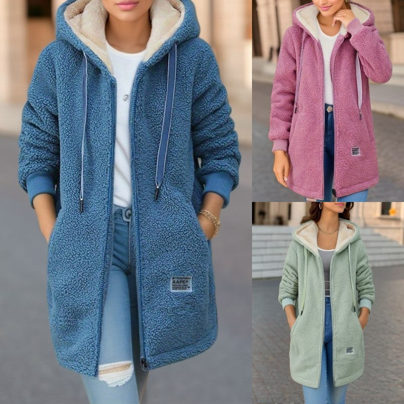 Emma – Kuschelige Fleecejacke mit Kapuze für Damen