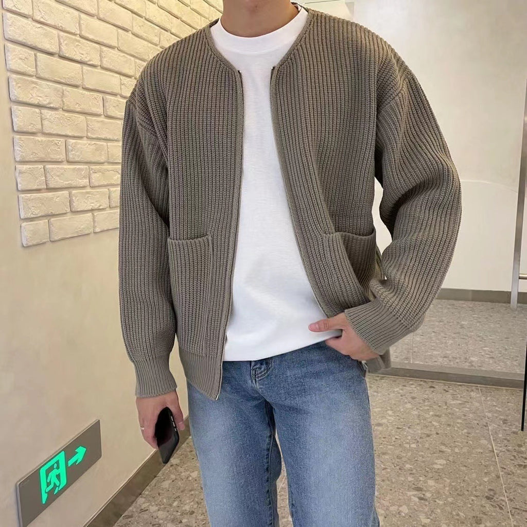 Marco - Herrenstrickjacke mit Reißverschluss und Taschen