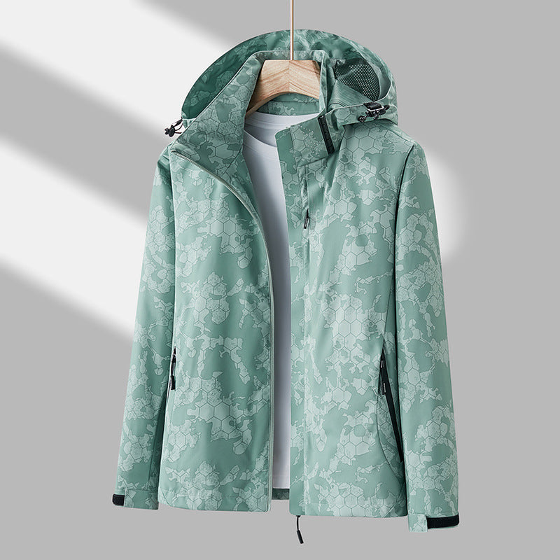 Damen Windjacke mit Kapuze in floralem Stil - J&B - 4 - Annoboutique
