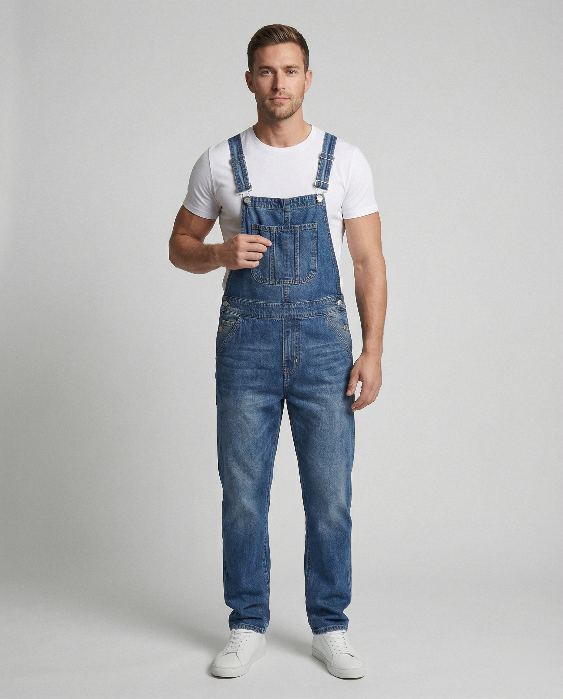 Jonas – Klassische Denim-Latzhose für Herren mit robustem Workwear-Design
