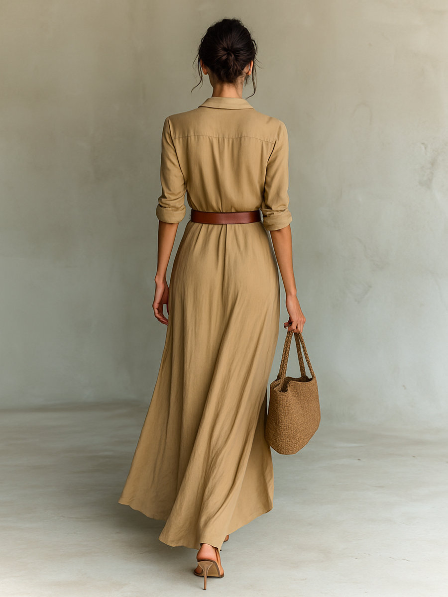 Marika – Fließendes Maxikleid im eleganten Modern-Chic für Damen