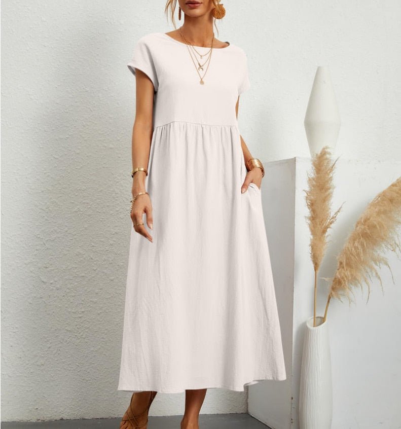 Lotta – Locker geschnittenes Damen-Midikleid