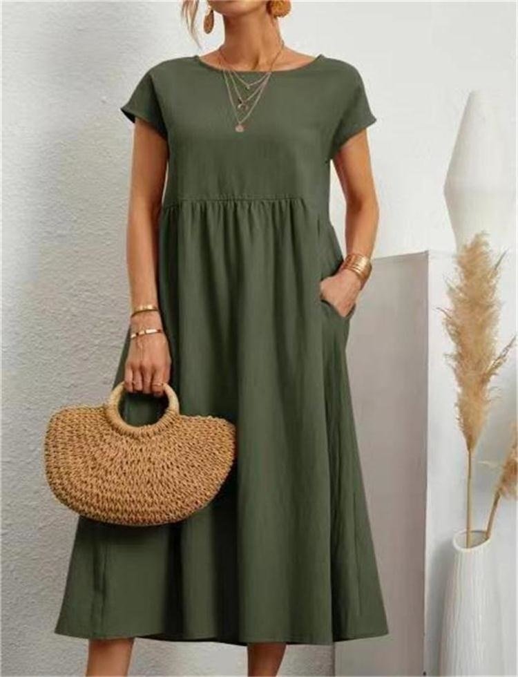 Lotta – Locker geschnittenes Damen-Midikleid