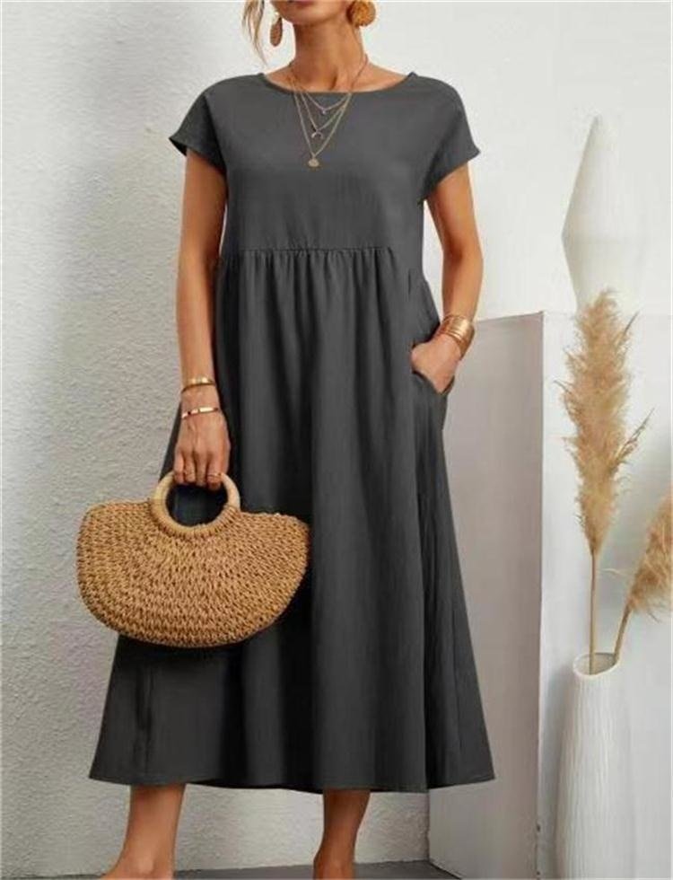 Lotta – Locker geschnittenes Damen-Midikleid