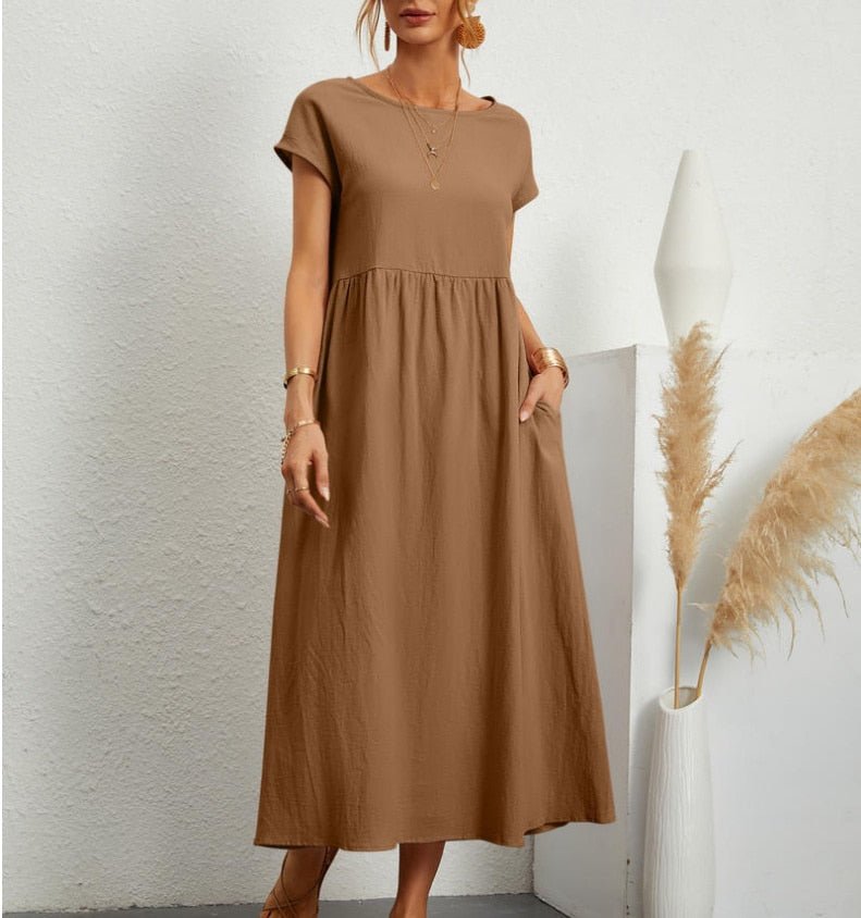 Lotta – Locker geschnittenes Damen-Midikleid