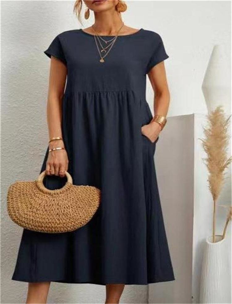 Lotta – Locker geschnittenes Damen-Midikleid