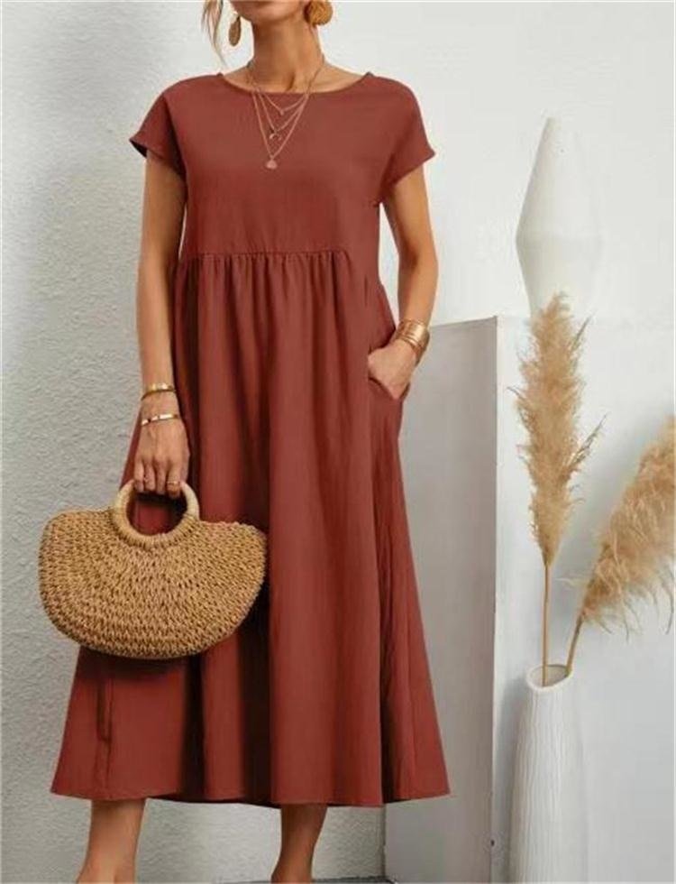 Lotta – Locker geschnittenes Damen-Midikleid