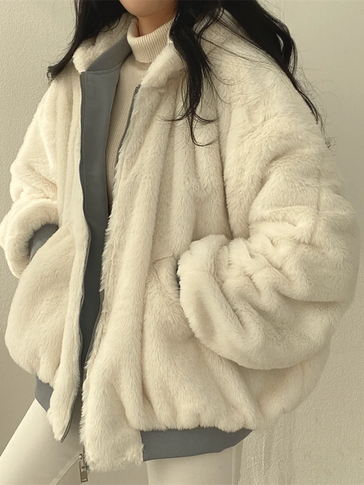 Elena - Oversize-Jacke mit Teddyfutter für Damen