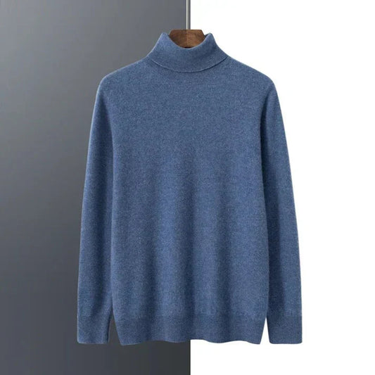 "Herren Kaschmir-Rollkragenpullover, weich, elegant, zeitlos, ideal für kalte Tage, luxuriöse Qualität und Komfort"