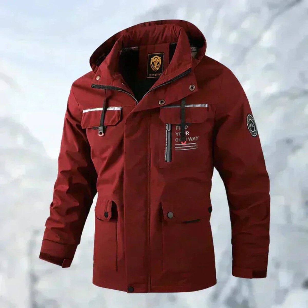 Funktionale und stylische Herrenjacke mit Kapuze - Wasserdicht von J&B - 3 - Annoboutique