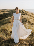 Brautkleid fürs After-Wedding-Shooting, leichter Zweiteiler – Ansicht 1