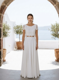 Brautkleid für die Hochzeit im Ausland, leichter Zweiteiler zum Packen – Ansicht 1