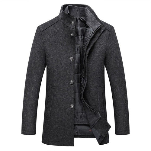 Adrian – Eleganter Herren Mantel mit Stehkragen