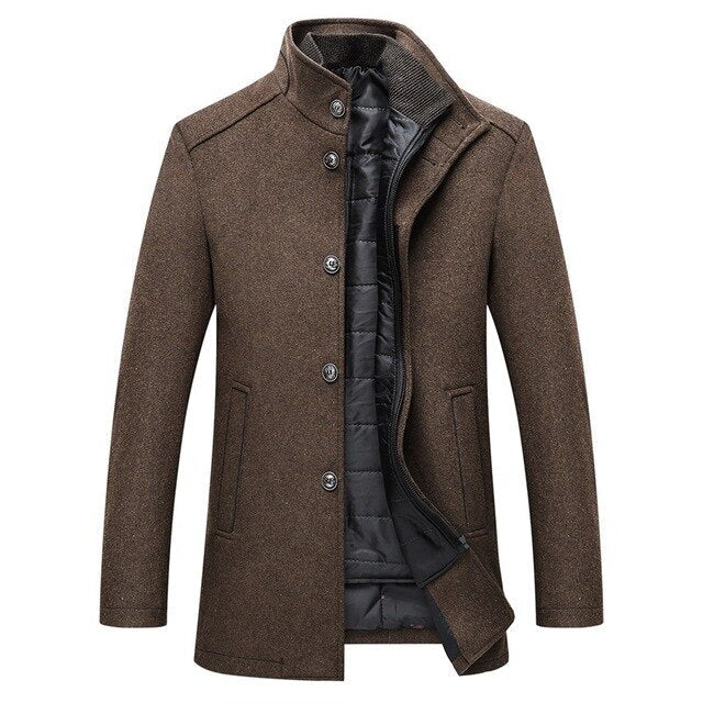 Adrian – Eleganter Herren Mantel mit Stehkragen