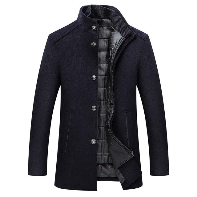 Adrian – Eleganter Herren Mantel mit Stehkragen
