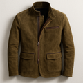 Andrzej – Wildlederjacke mit Stehkragen und Reißverschluss