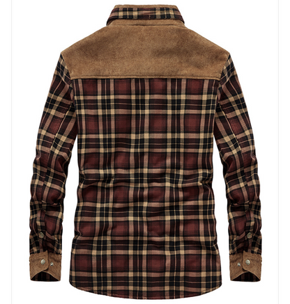 Marco - Herren Baumwolle Flanellhemd kariert gefüttert Winter warm Outdoor