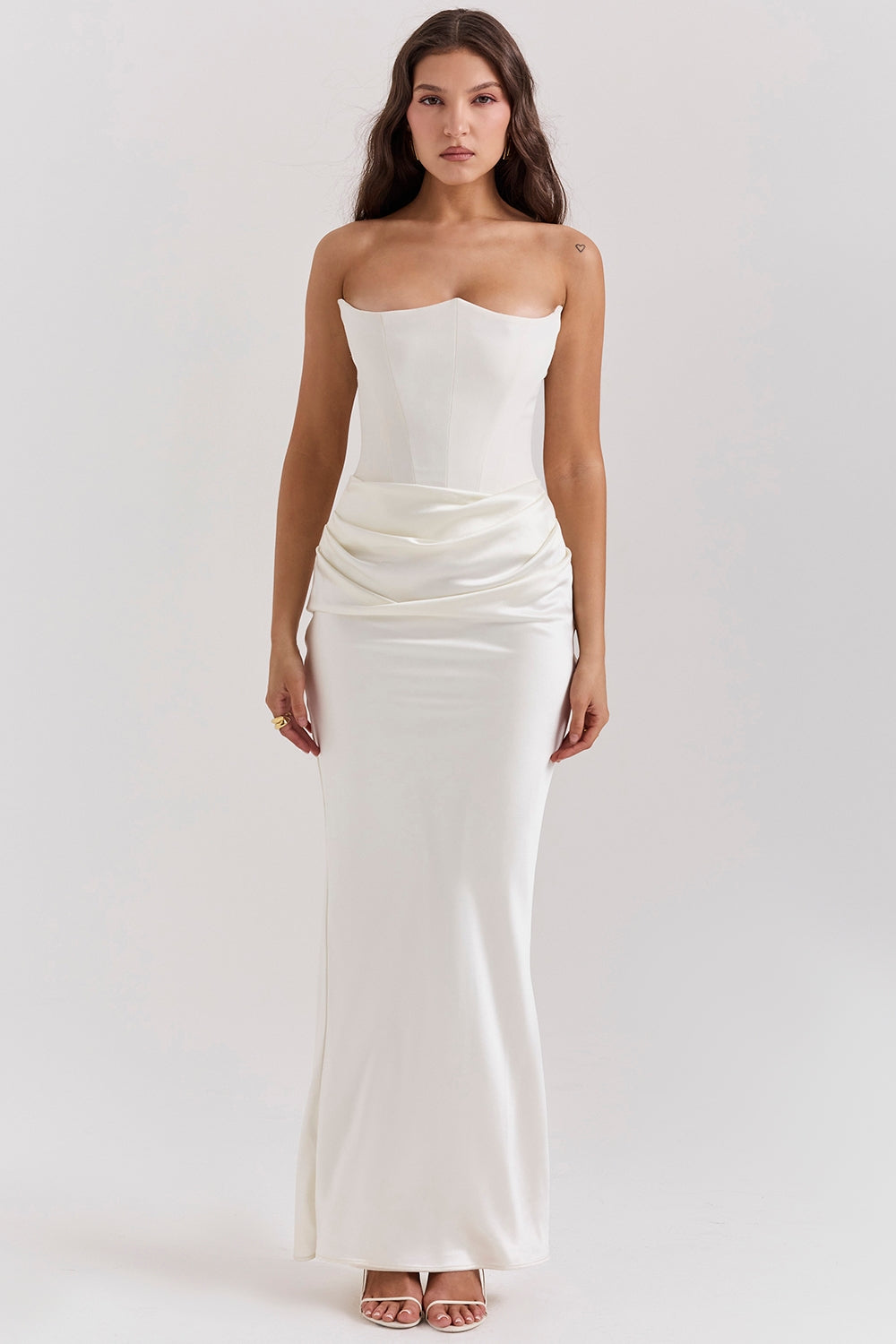 Sofía – Elegantes trägerloses Damen Maxikleid