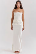 Sofía – Elegantes trägerloses Damen Maxikleid