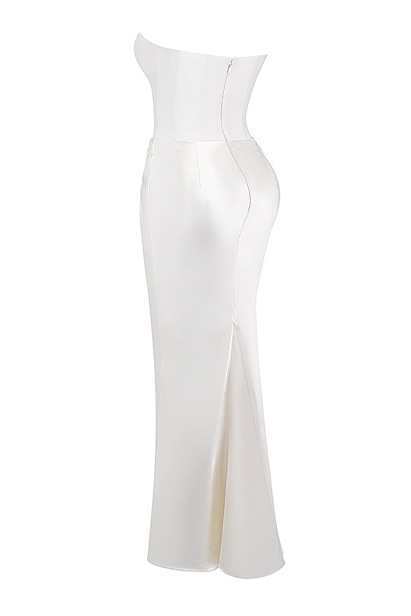 Sofía – Elegantes trägerloses Damen Maxikleid