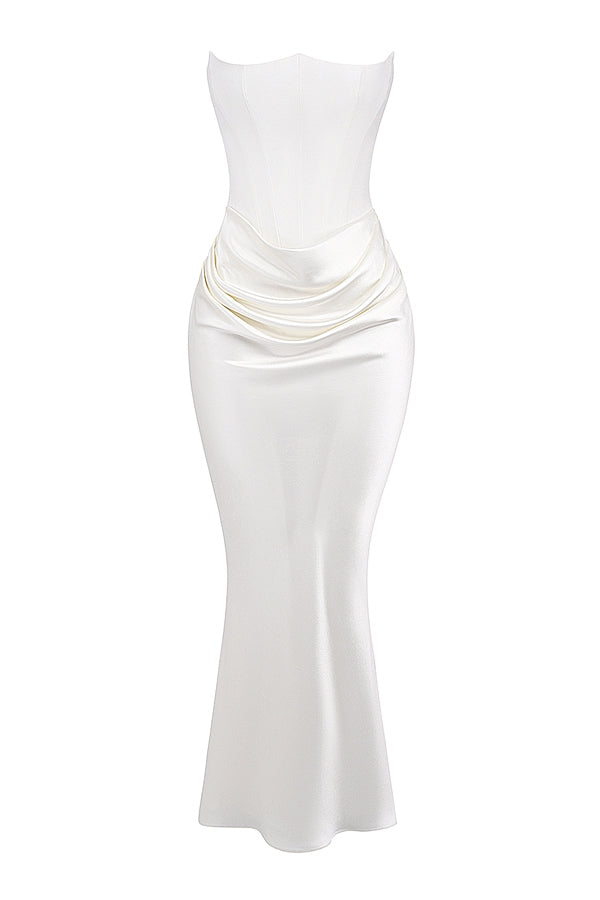 Sofía – Elegantes trägerloses Damen Maxikleid