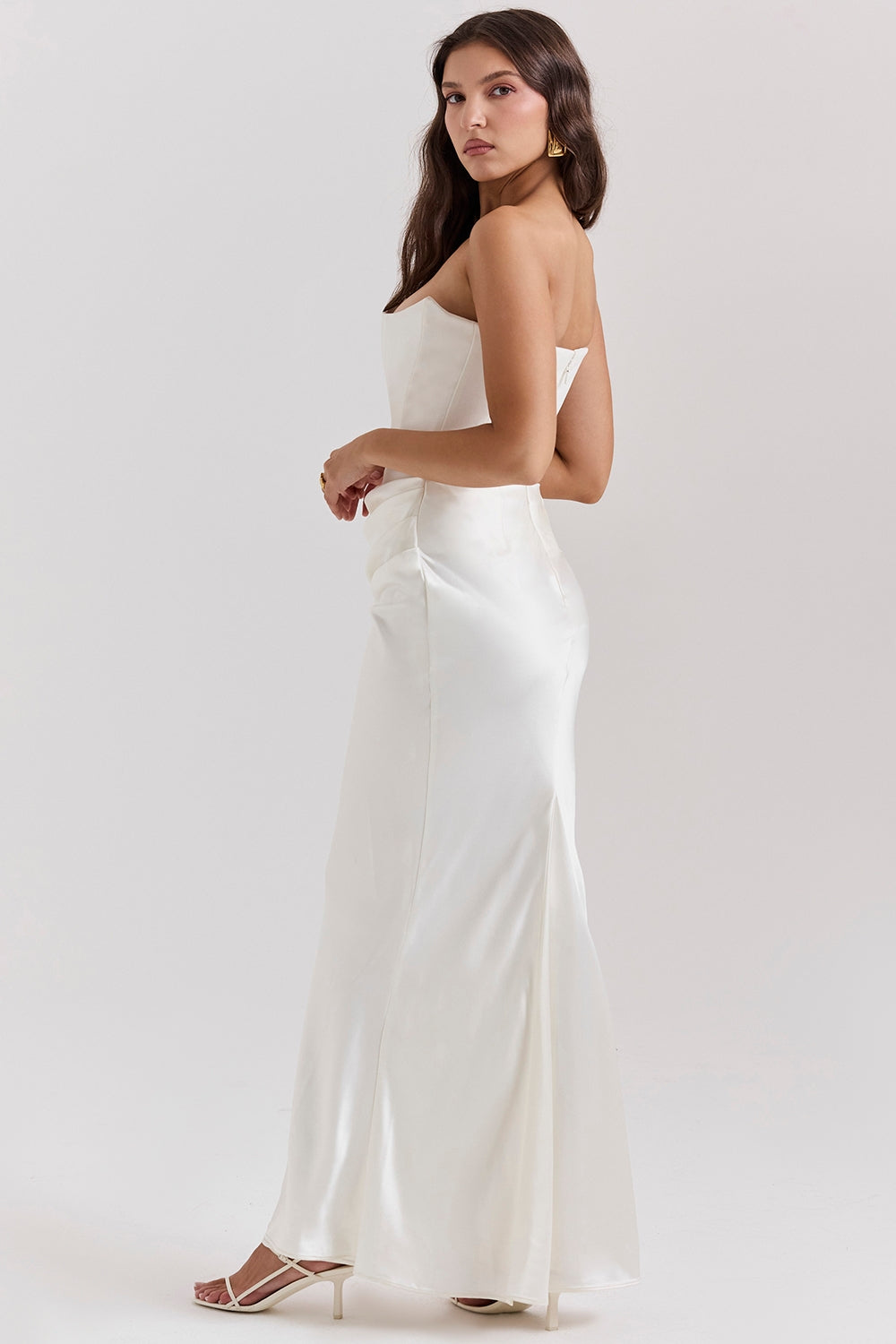 Sofía – Elegantes trägerloses Damen Maxikleid