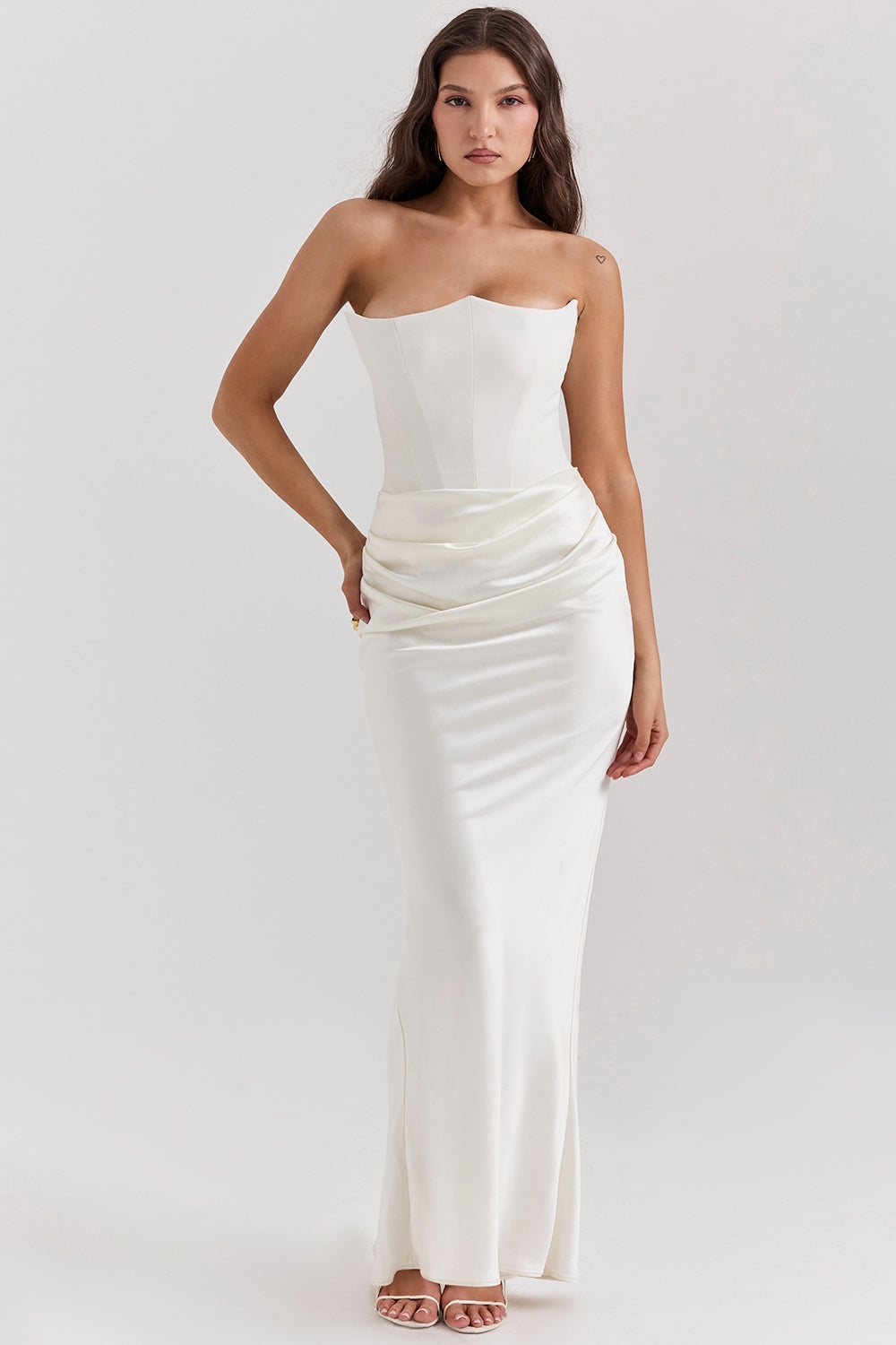 Sofía – Elegantes trägerloses Damen Maxikleid