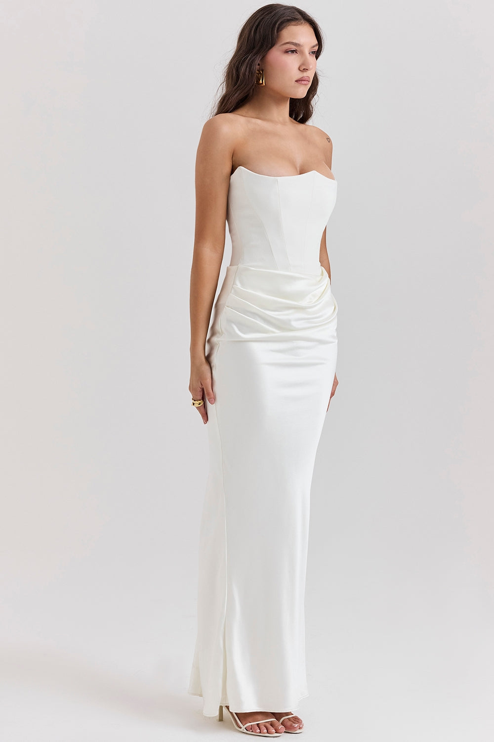 Sofía – Elegantes trägerloses Damen Maxikleid
