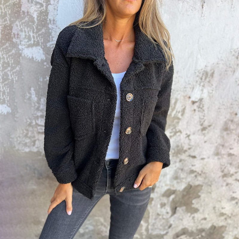Mara – Weiche Knopf-Strickjacke mit strukturierter Oberfläche für Damen