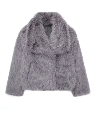 Celina – Luxuriöse Kunstpelz Jacke Damen