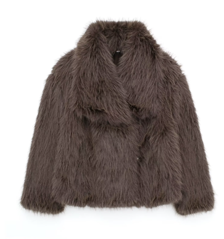 Celina – Luxuriöse Kunstpelz Jacke Damen