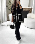 Isabelle - Damen Strickjacke mit Kontrastdetails