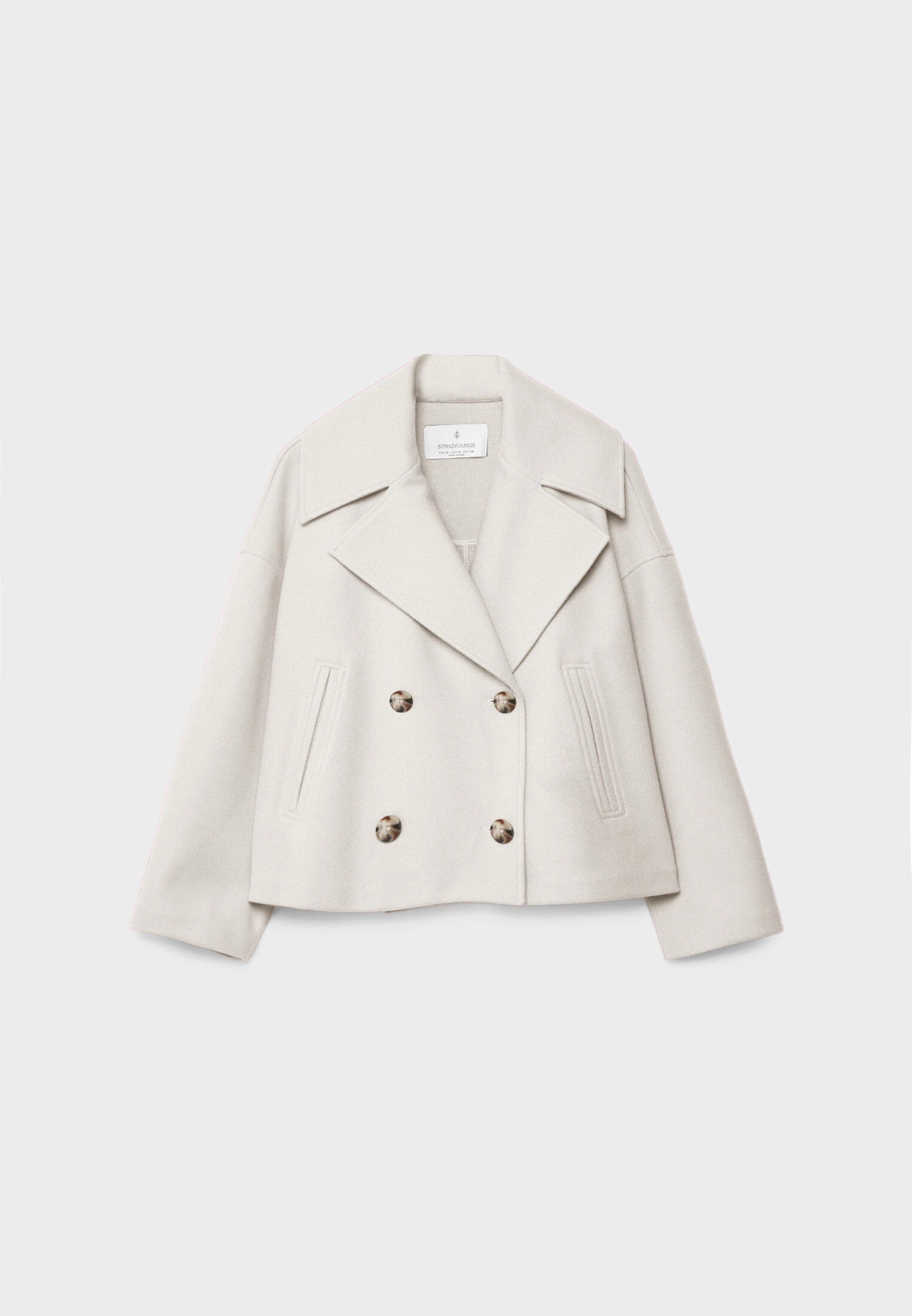 Clara – Damen Kurzmantel mit Doppelknopfleiste und Oversize-Schnitt