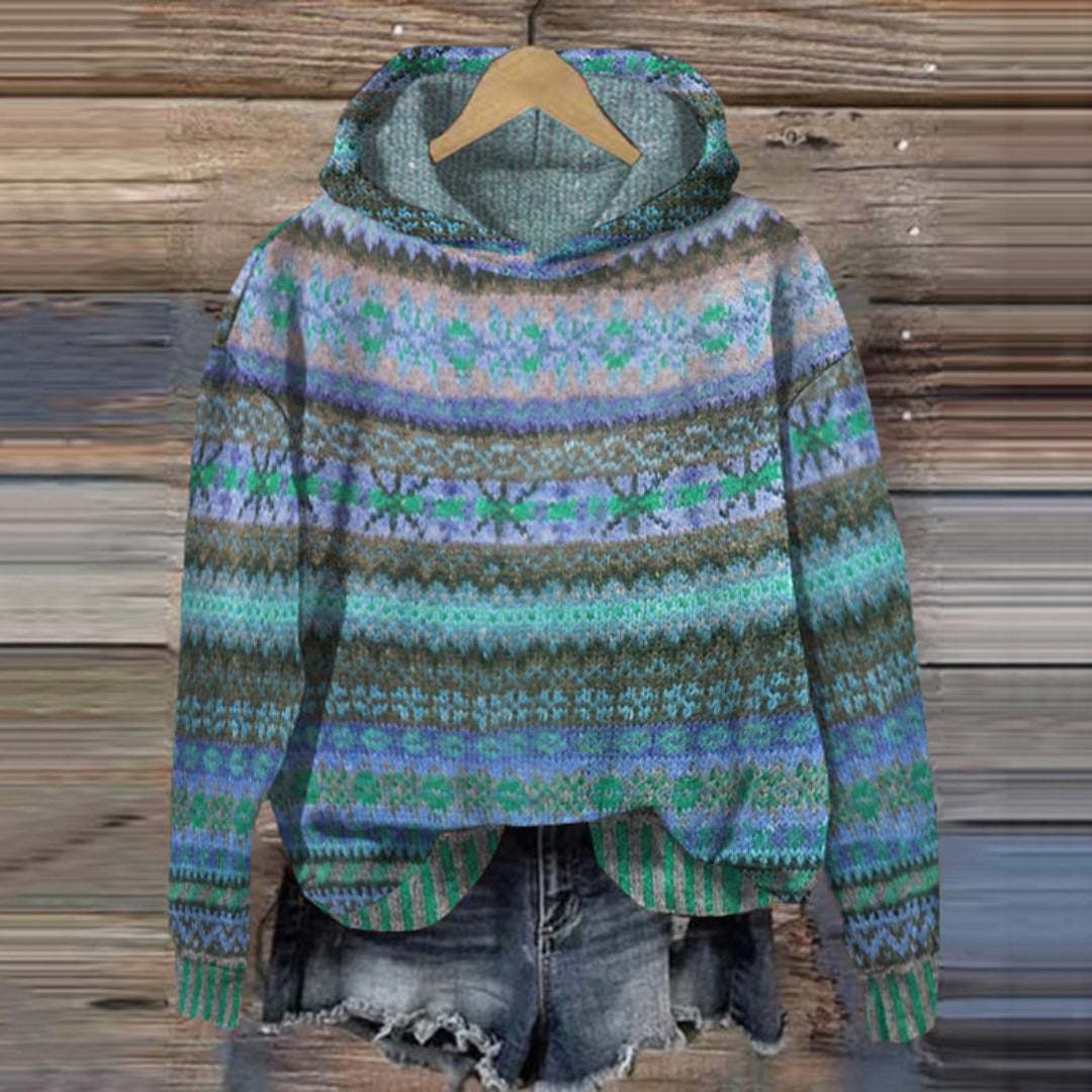 Daniela – Lässiger gemusterter Damen Hoodie