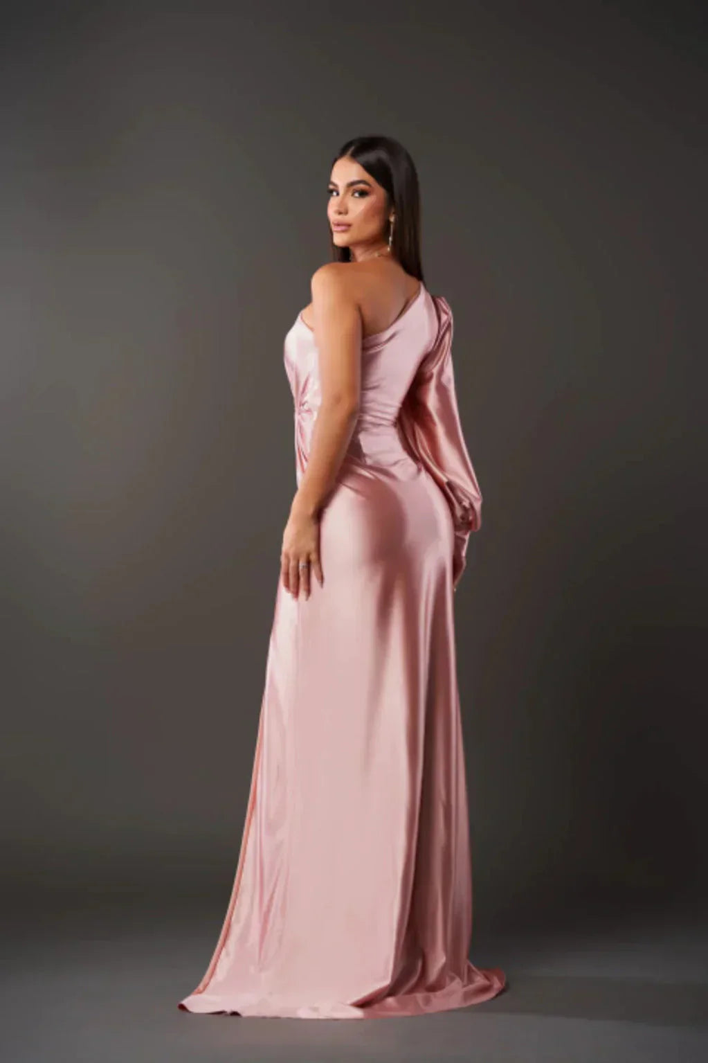 Selina - Damen Abendkleid mit One-Shoulder-Design und Beinschlitz