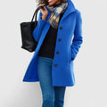 Damenmantel mit figurbetonter Passform und Knopfverschluss | A&B - 5 - Annoboutique
